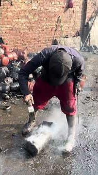 Cutting a Heavy Compressor with a Gas Cutter | Full Process