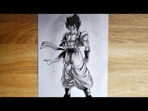 How to Draw Gogeta [full body] pencil sketch