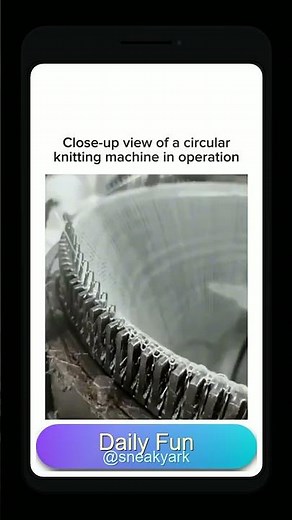 Mesmerizing Circular Knitting Machine in Action 🌀