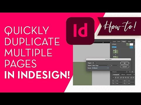 How-to quickly duplicate multiple pages in InDesign! Great for printed envelope addresses!