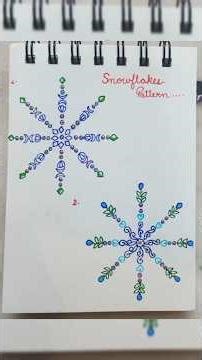 Snowflakes pattern Tutorial ☃️❄️#art​ #drawing​ #tutorial​ #shorts​ #youtubeshorts​ #new #aesthetic
