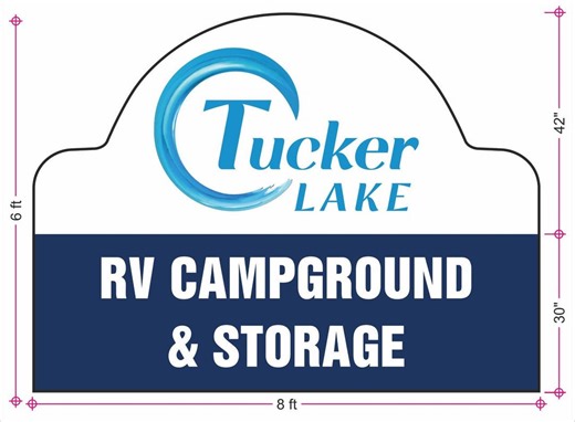 Custom LED Business Sign – 8ft Outdoor Illuminated Monument Sign for RV Parks, Campgrounds