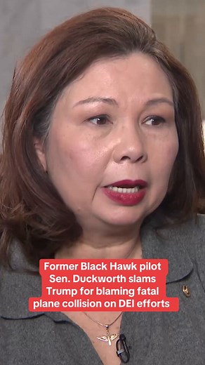 Former Black Hawk pilot Sen. Tammy Duckworth (D-IL) breaks down what it is like to fly in the cockpit of that type of military aircraft, and says she knows the soldiers in the helicopter that collided with the passenger jet were "doing their job up until the very last moment." Duckworth also criticized President Donald Trump for his remarks that the fatal collision near Washington D.C. was the result of diversity hires. "I am offended that the commander-in-chief of the United States military wou