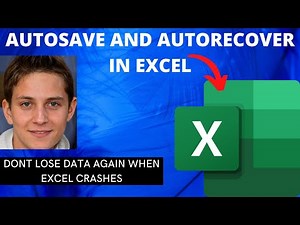 Autosave| AutoRecover options in excel (customize how you want your workbook to be saved)