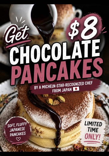 🥞🍫 $8 Chocolate Pancakes by a Michelin-star-recognized chef from Japan 🇯🇵 For a limited time, enjoy soft, fluffy Japanese chocolate pancakes with a rich chocolate flavor—an affordable dessert worth trying in Los Angeles County. #tiramisu #dessert #chocolate #pancakes #foodie 📸 Video Credit: h15den