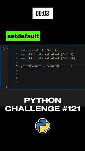Can You Solve This Python Setdefault Challenge? 🐍 #PythonChallenge