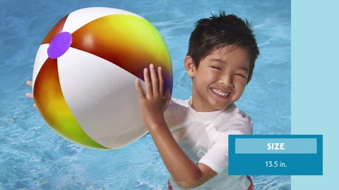 Bluescape Rainbow Inflatable Small Beach Ball 13.5"