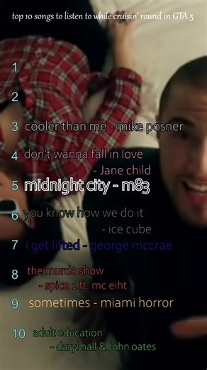 Top 10 Songs to listen to while cruisin' round in GTA 5 #gta5