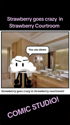 Strawberry goes in Strawberry Courtroom In COMIC STUDIOS