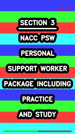 NACC PSW Personal Support Worker package including practice and study Latest