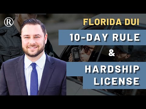 DUI Arrests & Florida 10 Day Rule: How to Save Your License After Arrested for Drinking and Driving