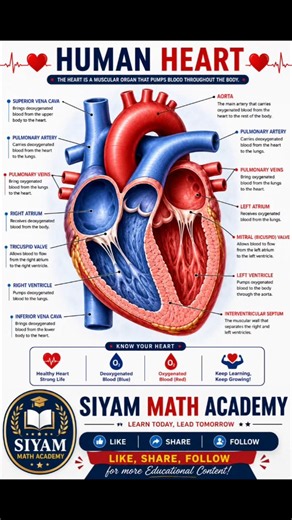 Human Heart Diagram ❤️ | Structure of Human Heart Explained