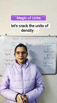 SI unit of Density | Density of Gas | Convert g/L into Kg/m3 | Unit Conversions Chemistry | SI Units
