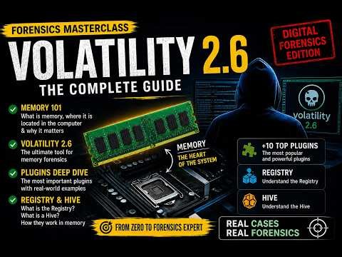 ⚡ Memory Forensics باستخدام Volatility 2.6 | شرح عملي خطوة بخطوة من الصفر للاحتراف
