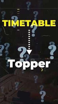 TOPPER TIMETABLE!!