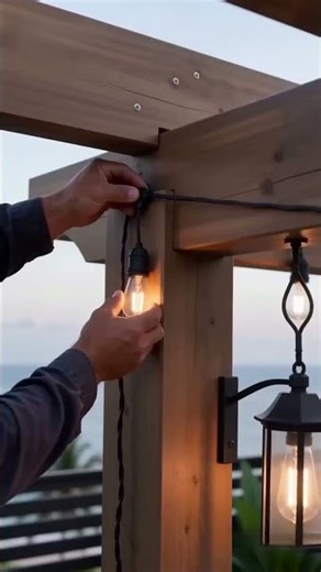 You Won’t Believe This Pool Transformation… 😳✨ String Lights #outdoorlife #backyard #outdoors