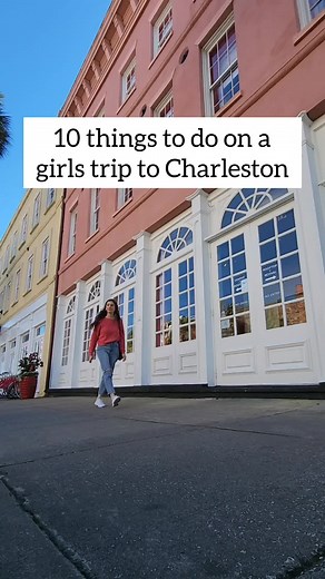 Charleston is perfect for a girl's trip! Have you been yet? 10 fun things to do in Charleston: 1. Explore King Street 2. Visit the City Market 3. Walk the Battery 4. Take photos at Rainbow Row 5. Shop at all the boutiques @thetinytassel 6. Find the Pineapple Fountain 7. Grab a coffee at @bittyandbeauscoffee 8. Tour the historic homes 9. Day trip to Folly Island 10. Visit the Angel Oak tree #charleston #charlestonsc #charlestonsouthcarolina #rainbowrow #girlstrip