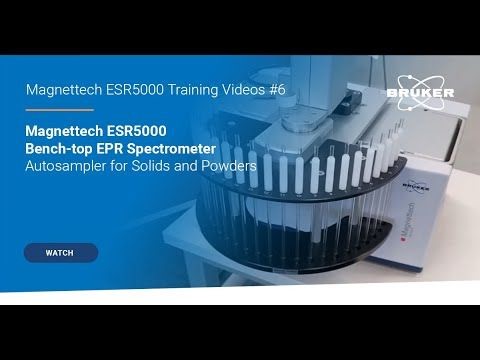 Autosampler for Solids and Powders for Magnettech ESR5000 | EPR Training Videos #6 | Bruker BioSpin