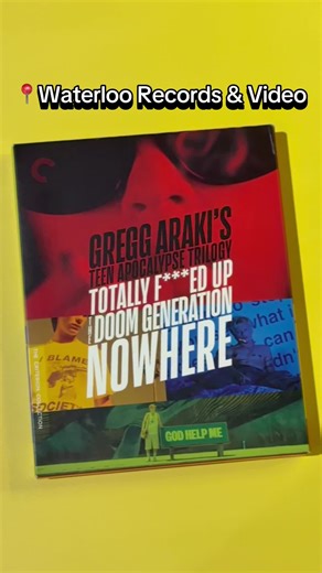 Staff pick of the day is Criterion’s edition of the TEEN APOCALYPSE TRILOGY! Three of Gregg Araki’s best films - Totally F***ed Up, The Doom Generation, and Nowhere all housed in one boxset. Included is special features, audio commentary, a documentary on the trilogy, a video comic book, and more. You can pick up your copy at Waterloo Records & Video. Come talk to us about your favorite Araki film!! 📍Waterloo Records & Video 1105 N Lamar, Austin TX open every day 10-9 #waterloorecords #criterio