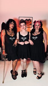The cut of the Mercy Dress is incredible - the neckline, the waist emphasis, the way the skirt part moves when you walk are 🔥! That is before we even get to gush about the heavy duty embroidery detail! Sparky is 5f2” and wears XS Roxy is 5f7” and wears L Derby is 5f7 and wears 4XL | Hell Bunny