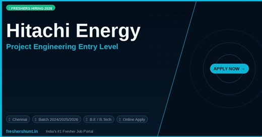 Hitachi Energy Off Campus Drive 2026 | Best Project Engineering Entry Professional | Savli, Gujarat