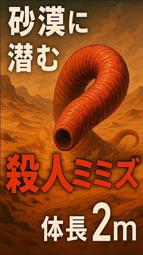 世界の謎と伝説 モンゴリアン・デスワーム（モンゴル）ゴビ砂漠に潜むとされる巨大なミミズ状生物。