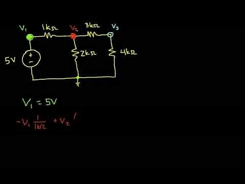Nodal Analysis Example-Independent Voltage Source (Easy)