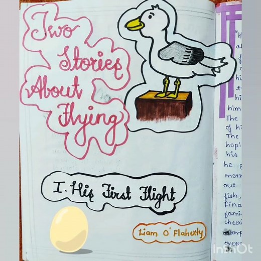 Mind map of Chapter 3 CBSE class 10:\nTwo stories About Flying.. Part 1:His First Flight🐥🐥#English