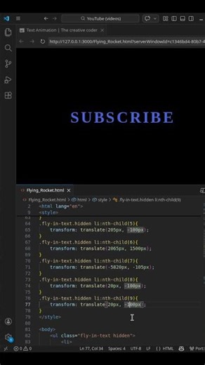 Creative Text Animation | #shorts #html #css #javascript