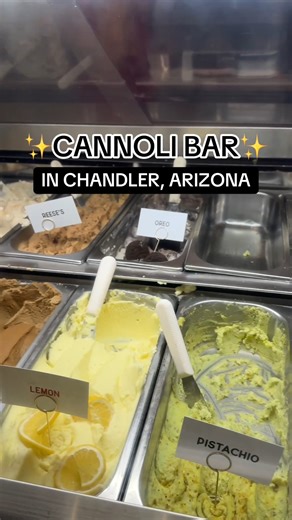 If you like dessert, we might have found our (and now your 😉) newest obsession… this cannoli bar is so fun and I’ve never seen anything like if. you get to customize the shell & filling with powdered sugar on top — it’s so freaking good! They’re $6 each for the big ones in the video but they’re also minis! It’s hidden inside the Sicilian Butcher in Chandler - can’t miss it once you’re inside. SEND THIS TO YOUR CANNOLI DATE!! And follow us Wildjoy for more hidden gem foodie spots 👀 #azfood #can