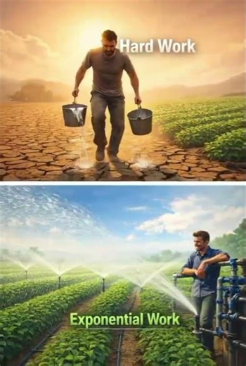 Hard Work vs Exponential work#shorts #motivation #selfimprovement