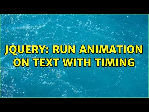 jQuery: run animation on text with timing