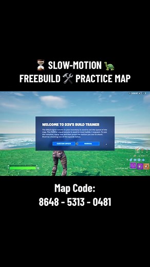 My new map which allows players to practice building / editing in slow-motion at their own pace! #uefn #createdinfortnite #practicemapsforfortnite #fortnite