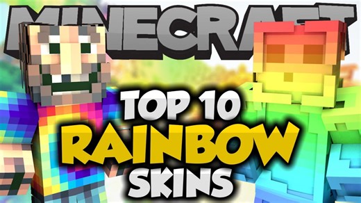 Top 10 Minecraft Rainbow Skins! Part 2 – Best Minecraft Skins