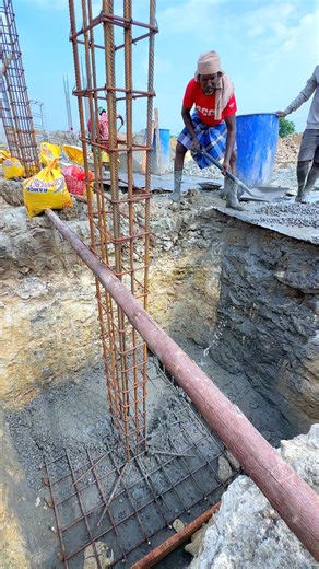 G.G.Construction on Instagram: "Construction of Column Footing Concrete #reels"