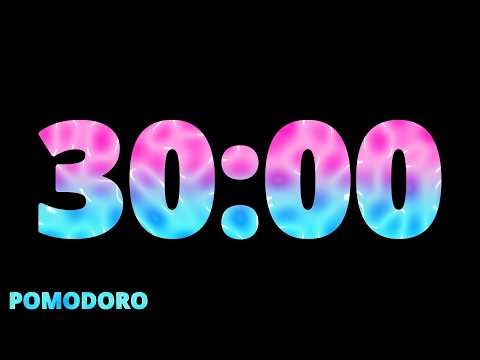 30 Minute Timer - Study - Work - Deep Focus - Countdown Timer - No Music