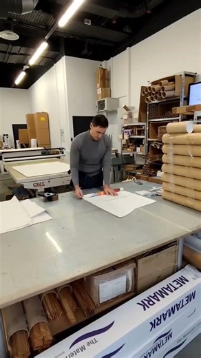 A quick behind the scenes of packaging custom wall decal orders #packagingorders #printshop