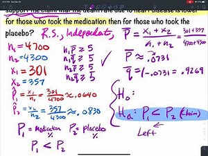 8.4 Example Difference between proportions p1 and p2