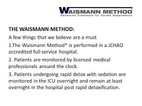 Rapid Detox Center California (WAISMANN METHOD) Opiate Addiction Treatment