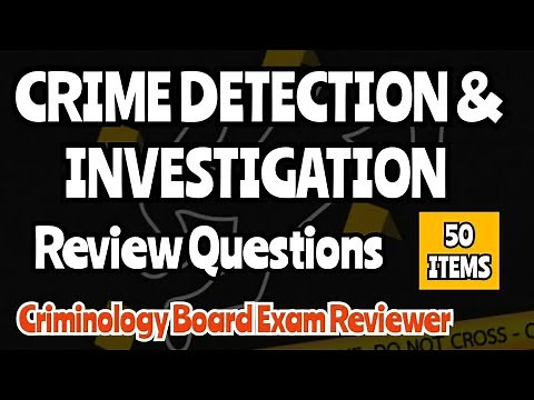 CRIME DETECTION AND INVESTIGATION (CDI) REVIEW QUESTIONS| Criminology Board Exam Reviewer