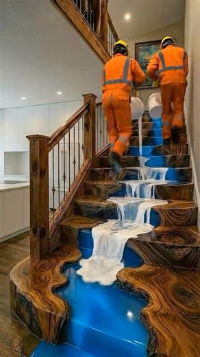 You won't believe this is not WATER, Epoxy Staircase Transformation!