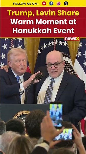Mark Levin Puts Arm Around Trump at Hanukkah Reception, Calls Him ‘47’ #trending #viralvideo