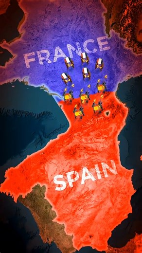 GeoHistory_YT on Instagram: "France vs Spain ⚔️😡(Countries & Their Enemies) #francevsspain​ #countryballs​ #country​ #mapanimation​ #doyouknow​ geopolitics​ edit​"