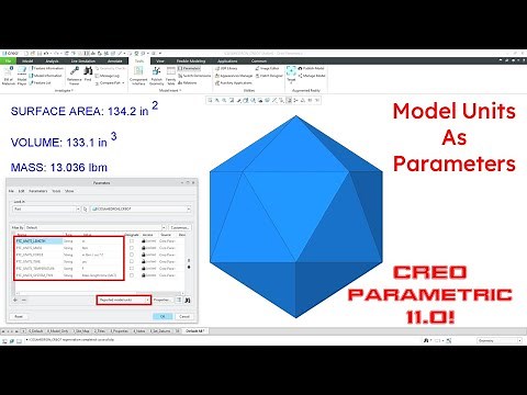 Creo Parametric 11.0 - Model Units as Parameters