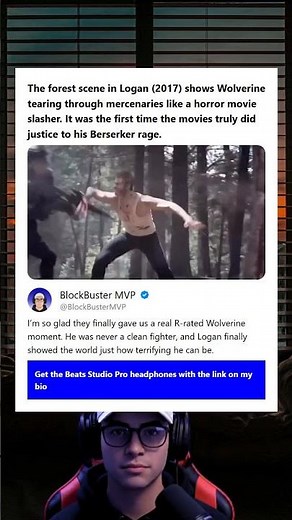 The forest scene in Logan 2017 shows Wolverine tearing through mercenaries like a horror movie slash