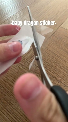 Baby dragon sticker !! #diy #sticker #made #athome