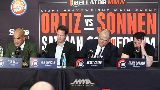 761K views · 8.1K reactions | Chael Sonnen gets under Tito Ortiz's skin by feigning sleep during a tale about a lion. | MMA Fighting | Facebook