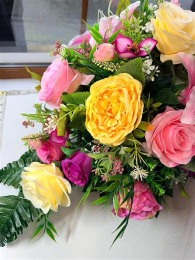 Grave Flowers Funeral Tributes Funeral Artificial Grave Flowers Silk Grave Flowers Realistic Flowers - Etsy UK