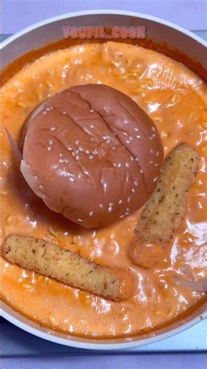 burger & cheese sticks buldak #asmr #food #ramen #buldak
