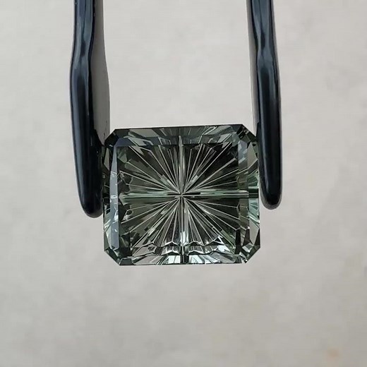 Green Tourmaline Starbrite™ Cut 8.77 carats #johndyergems #greentourmaline #tourmaline